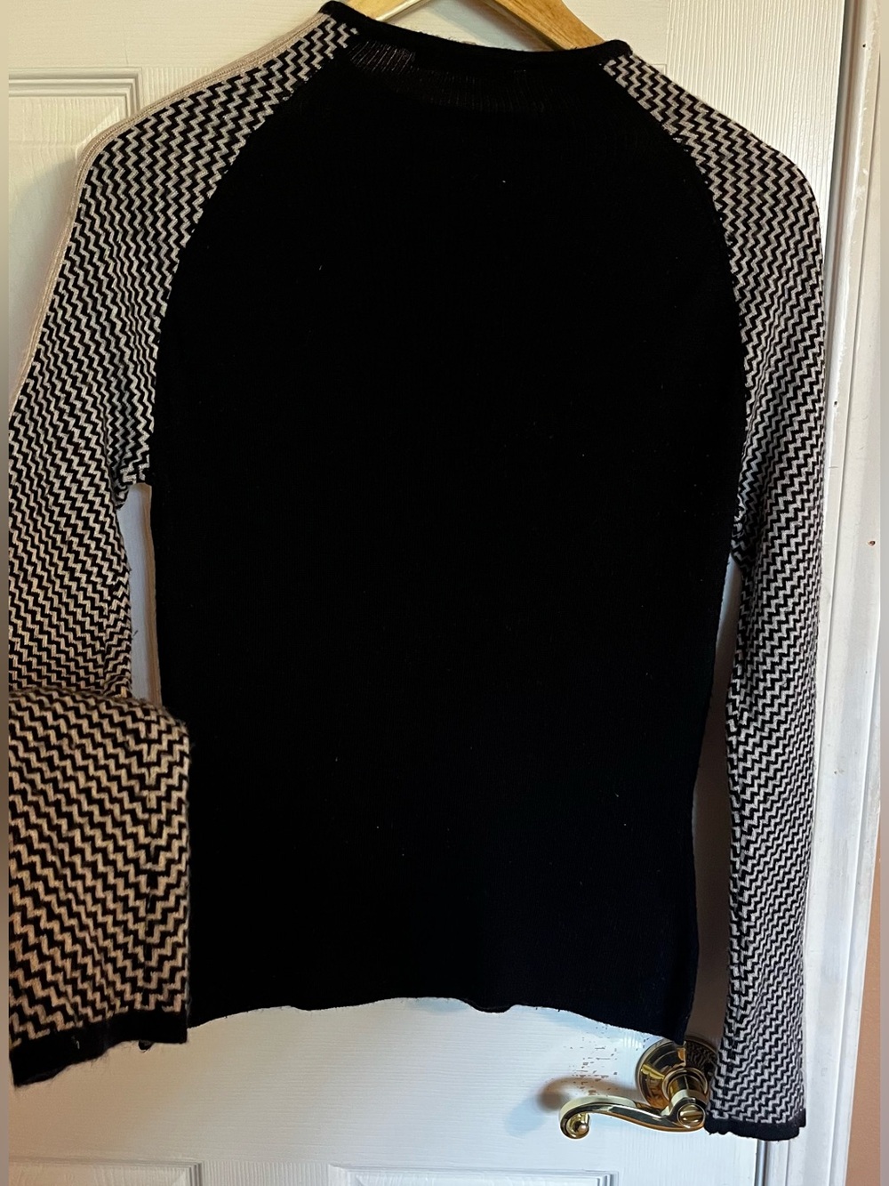 Smartwool ✨ Base Layer Ski Sweater Black and Ivory Merino Wool Blend - Picture 5 of 6
